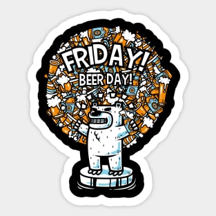 Friday Beer Sticker